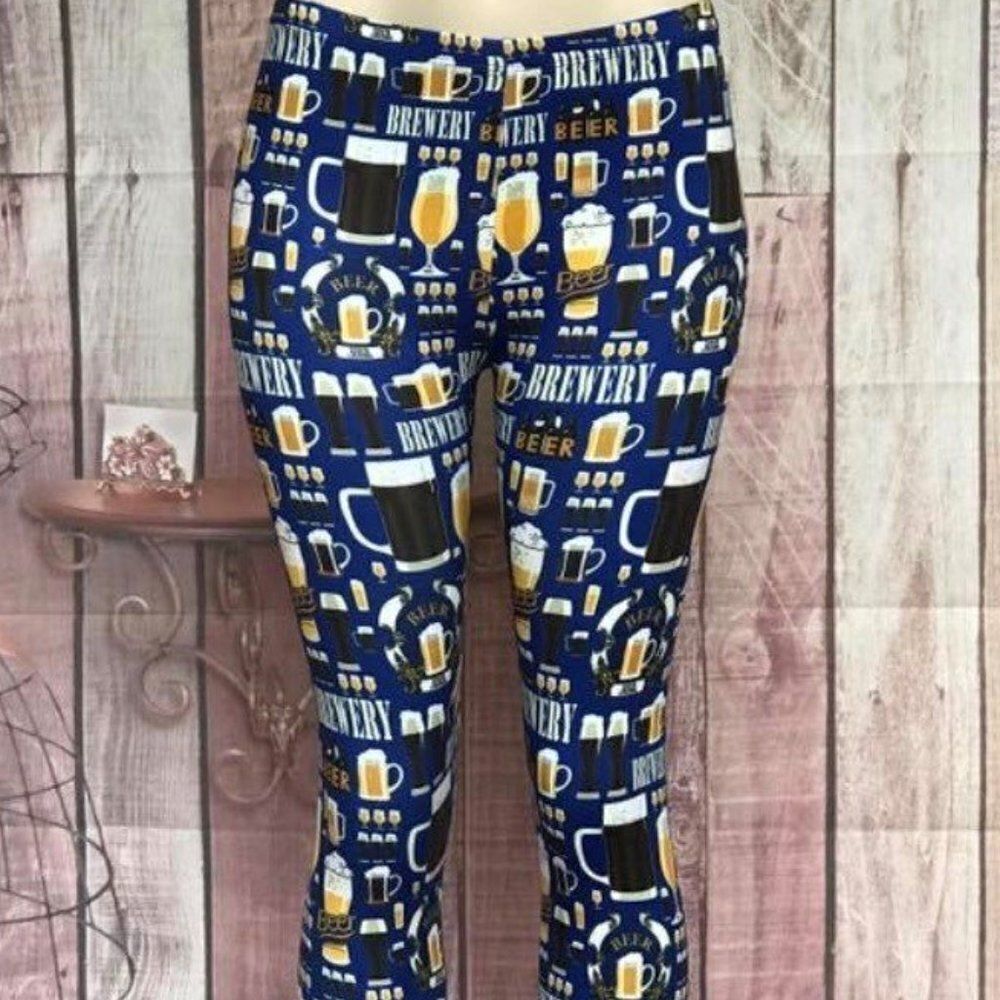 Beer Brewery Drinking Leggings New